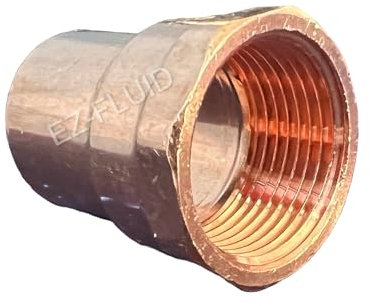 EZ-FLUID Plumbing 3,8 cm C X FIP LF Kupfer Buchse Adapter Druck Kupfer Fitting, Schweißlötanschluss für Wohn- und Gewerbeanwendungen (1 Pack)