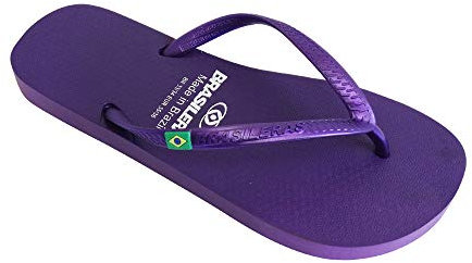 BRASILERAS Tongs Femme Antidérapantes Confortables Chaussures de Plage/Piscine/urbaines Violet 34/35 EU