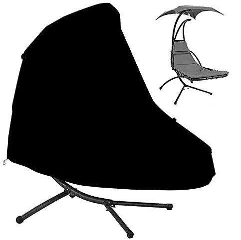 DriSubt Hängesessel Abdeckung Groß Hängeliege Schutzhülle Schaukelstuhl Regenabdeckung Garten Rasen Stuhl Schutz Schwebesessel Hängestuhl Schutzhülle Möbel Zubehör 185 * 117 * 198cm 420D Oxford-Stoff