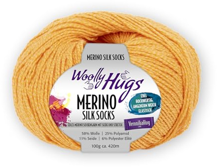Woolly Hugs MERINO SILK SOCKS 100g/420m (orange)