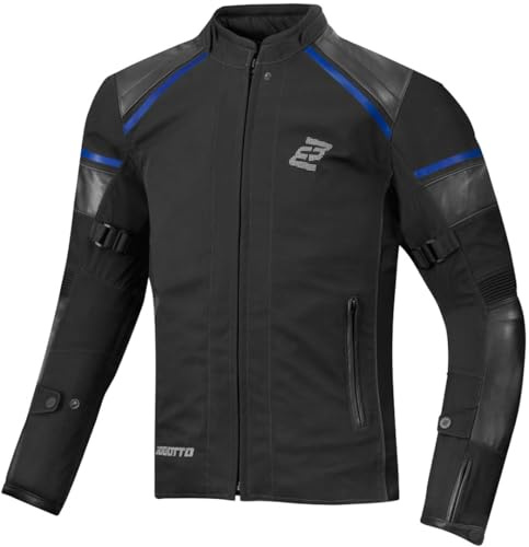 Bogotto Blizzard-X wasserdichte Motorrad Textiljacke, schwarz/blau, L