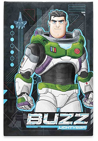 Open Road Brands Disney Pixar Lightyear Gallery Wrapped Canvas Wall Decor - Buzz Lightyear Wall Art for Kids Bedroom