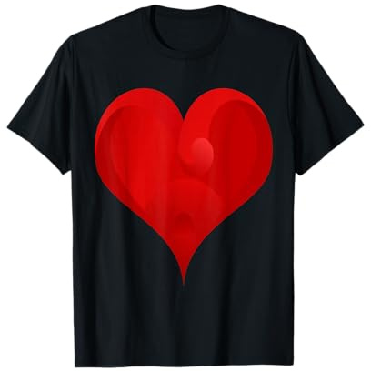 Großes rotes Herz T-Shirt