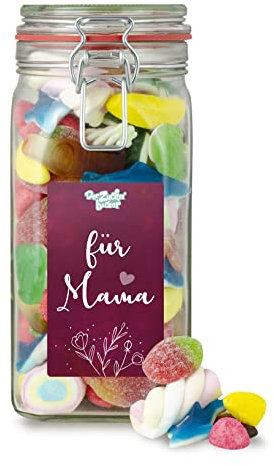 Für Mama – süßer Süßigkeiten-Mix im Naschglas, Geschenk-Idee für Mama für den Muttertag