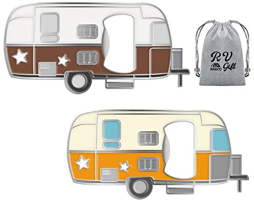 Haigoo Magnetic Rv Bottle Opener with Cap Cather, Unique RV Gift Set,Magnets Sticker to Fridge for Easy Storage,Perfect Camping Accessories Beer Gift Ideas for Camper Lover,Cool Rv Gadgets
