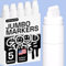Artistro 5 Feutres Acryliques Blancs, Marqueurs de Peinture Acrylique à Pointe Jumbo 15mm, Marqueurs pour Tissu, Toile, Pierre, Verre, Bois, Papier, DIY, Pour Enfants et Adultes