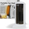 EPISENT Portable Fan Heater with Cool Air Function - Used Upright or Flat, Safety Cut Out - 2 Heat Settings 1000/2000W - Electric Heater for Home with Variable Thermostat (Fan Heater and Cooler)