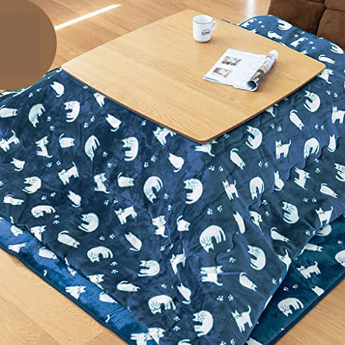 Kotatsu Heater Futon Set,Kotatsu Table With Heater And Blanket Japanese Warm Low Table 4PCS Set For Winter Heating