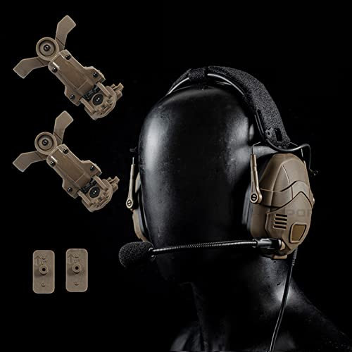Casque tactique Bluetooth à réduction du bruit Ops Core Arc Casque de chasse Réduction du bruit Casque pour casque rapide Adaptateur Bruit Brun clair