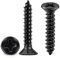 Lot de 100 Vis Inox 18-8 A2 Tête Fraisée Cruciforme PH Ø 4 x 45 mm noire Vis Autotaraudeuses, Inoxydable Oxyde Noir Bricolage Vis à Bois M4