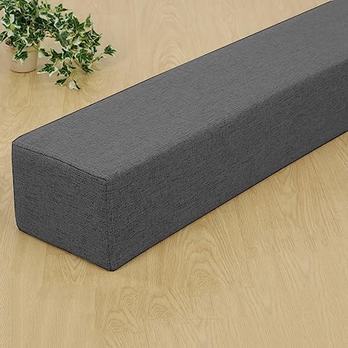 Bed Gap Filler Custom Size Long Armrest Cushion Headboard Pillow Close the Gap between Headboard Wall or Foot Board Sofa Support Bolster Cushion Removable,150x10x5cm,Dark Grey