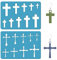 GORGECRAFT 2 Stile Kreuz Christliches Symbol Schablone Schmuck Form Vorlage Wiederverwendbare Christus Schablonen Weihnachten Ohrringe Herstellung Vorlagen Für Ohrringe Schmuck Herstellung 9x13cm