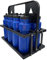 RHINOS sports Lot de 8 bouteilles d'eau avec support Bleu 750 ml