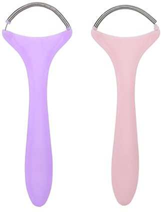 2 Stück Feder-Gesichtshaarentferner, Tragbare Gesichtshaarentfernung, Feder-Gesichtshaarroller, Einfädel-Epilierer, Manueller Epilierer, Gesichtsrasierer für Frauen, Kinn, Wange,