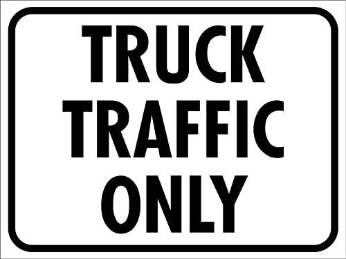 Nur Lkw-Verkehr Warnschild Metall Schilder Beschilderung Metall Wanddekoration Für Innen Draußen 20X30cm