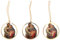 Our Lady of Advent Messing-Weihnachtsschmuck, 3er-Set, religiöse Feiertagsdekoration, Baum-hängende Dekoration, 5,1 cm