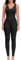 Aerides Jumpsuit Damen Gerippte Lang Ärmellos Yoga Bodysuit Einteiler Stretch Bodycon Playsuits Eng Overall Trainingsanzug Sexy Workout Sport Strampler(Schwarz, M)