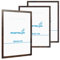 PHOTOLINI Marcos 30x40 cm madera MDF roble oscuro, set de 3 marcos para pósteres, cristal acrílico, para colgar, incluye accesorios - para fotos, láminas y pósteres