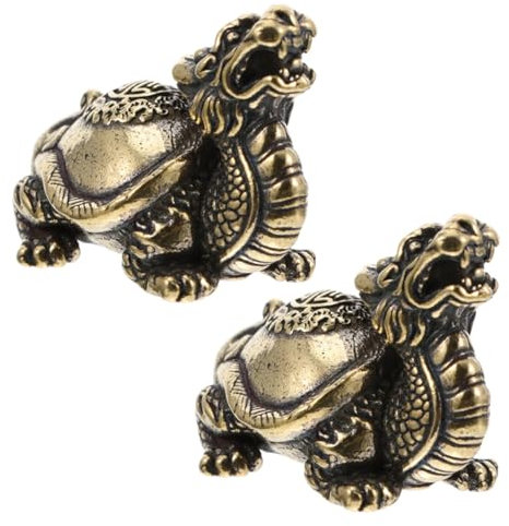 DIYEAH 2x Drachen Schildkröte Messing Schmuck Machen Charms Keychain Charms Für