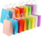 OWill Papiertüten Bunt,30 Stück Geschenktüten, Papiertüten klein mit henkel,Geschenktüten Kindergeburtstag,Partytüten aus Kraftpapier für Kindergeburtstag, Hochzeiten(16x8x22cm)