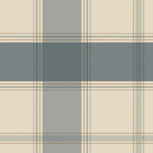 Belgravia Bramble Check Wallpaper – Rustic Checkered Wallpaper for Living Room, Bedroom, Hallway – Blue Tartan