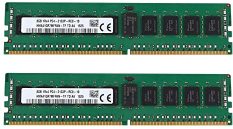 Plawee 2X DDR4 8GB Servidor Ram 1RX4 PC4-2133P 2133MHz 288PIN 1.2V ECC REG DIMM Memoria Ram