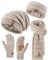 SENPUKI Stirnband, Mütze, Schal & Handschuh-Sets für Damen, Slouchy Beanie Mütze Ohrenwärmer Stricken Schal Touchscreen Handschuhe Warm 4-in-1 Geschenk Set
