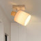 Glitzerlife Deckenstrahler 1 Flammig Deckenlampe Holz - Deckenleuchte Vintage E14 Deckenspots Schwenkbar 350° Flurlampe Wandlampe Spotlight Wohnzimmer Küche Ohne Leuchtmittel