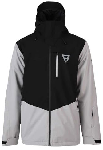 Brunotti Kense Herren Skijacke, Grau/Schwarz (DE/NL/SE/PL, Alphanumerisch, XXL, schwarz/grau)