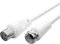 MxyVrix Cable Coaxial Aéreo F Connector Macho Plug to RF M-Macho, Satélite, TV, HDTV, Radio, DVD, DVB-T2, DVB-C, DVB-S, CCTV, Banda Ancha, Reducción de Errores, Blindaje Efectivo, 2 m Blanco