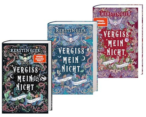 Vergissmeinnicht Trilogie von Kerstin Gier – Was man bei Licht nicht sehen kann, Was bisher verloren war, Was die Welt zusammenhält – Bücherset inkl. Lesezeichen – Fantasy-Bestseller Geschenkidee