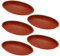 YARNOW 5stücke Ovaler Blumentopf Untersetzer Kunststoff Blumentopf Basisplatten Innendurchmesser Rote Pflanzschalen Für Pflanzenpflege