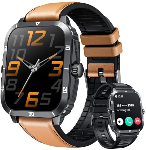 Reloj Inteligente Hombre Smartwatch con Llamadas: 2.0 Digital Smart Watch con Whatsapp Bluetooth 3 ATM Impermeable Monitor de Sueño 100+ Modos Deportivos Pulsera Actividad para Android iOS iPhone