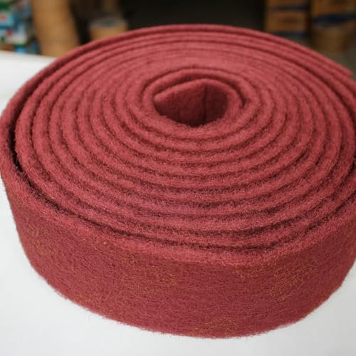 Éponge à récurer multi-usage pour un nettoyage efficace de la cuisine et l'entretien de la cuisinière (rouge, 6 m x 7,5 cm)