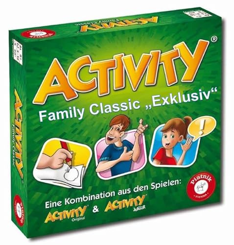 Piatnik 606076 - Activity - Family Classic Exklusiv - Der Spieleklassiker als Kombination aus Activity Junior und Activity Original - Pantomime, Zeichnen, Erklären, Partyspiel