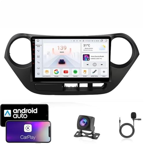 9 Android 15 Car Stereo for Hyundai i10 2013-2016 | Wireless CarPlay & Android Auto | Plug & Play GPS | Free Backup Camera | Retains Steering Controls