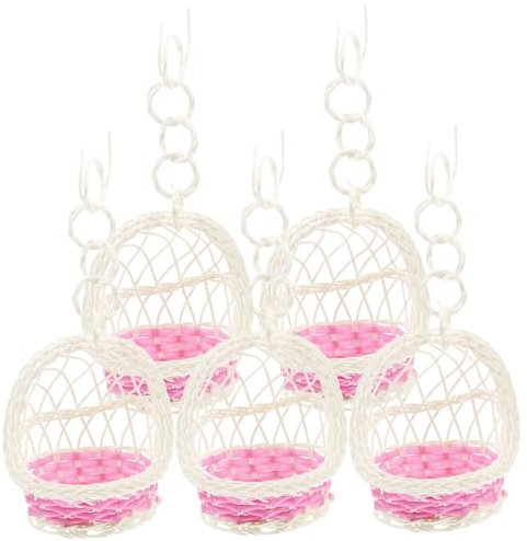 Gadpiparty 5 Stück Teiliges Nest Design Rattan Körbe Handgefertigte Aufbewahrungskörbe für Stilvolle Wohnkultur Hängend Vielseitig Einsetzbar für Wohnzimmer Schlafzimmer und Büro