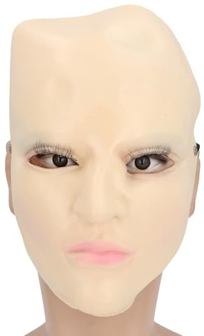 Latex halb Gesichtsbedeckung Frauen realistische Blaue Lidschatten Latex Gesichtsdecke Neuheit Gesichtsschutz für Cosplay -Party