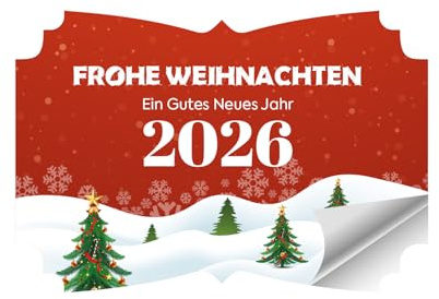 Printgoing Weihnachtsaufkleber Geschenkaufkleber Set – Selbstklebend – Süße Weihnachts Sticker für Geschenkverpackung, Adventskalender & Geschenke – Frohe Weihnachten Etiketten - 60 Stück