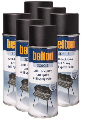 6 X Belton Grill vernice spray 0,4l – Calore solido vernice spray per grill e forno