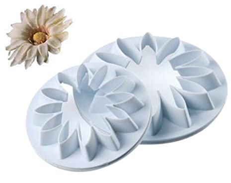 Martellato 2-teilig Gerbera Ausstecher Blume, weiß