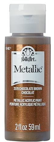 FolkArt 2570 Metallic Paint, 2 fl oz, Chocolate Brown 2 fl oz