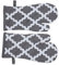 Penguin Home Oven Gloves Heat Resistant, Quilted Oven mitts with Hanging Loop, Machine Washable, Heat Proof Pot Holders for the Cooking - Baking - Kitchen - BBQ - 1 Pair, Diamond Grey,18x32 cm