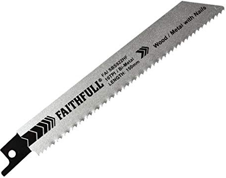 S922HF Bi-Metal Sabre Saw Blade Demolition 150mm 10 TPI (Pack 5)