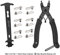 QKURT Fahrradkette Zange + Fahrrad Ketten Prüfer + 6 Paare Fahrrad Fehlt Link, Kettentrenner Fahrrad Fahrrad Fehlt Link für 6, 7, 8 Geschwindigkeits Kette| Professionell Fahrradkette Reparatur Set