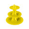 YLDW 3-Tier Cupcake Stand, Cake Stand Holder, Tiered DIY Cupcake Stand Tower for Dessert Table Displays, Birthday Theme Party Favors Decoration, Floral Tea Party, 12 W x 12.8 H, Yellow