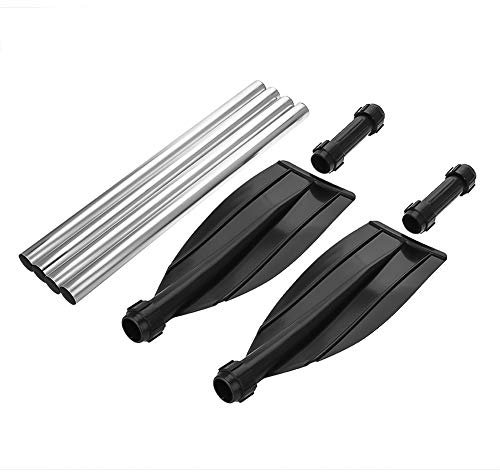 Kayak Paddle - Juego de 2 remos para kaya, remo de aleación de aluminio, 4 piezas, remo kayak unisex para adultos, negro, 126 cm, predeterminado