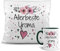 PR Print Royal Geschenk-Set aus Tasse und Kissen mit Füllung - Allerbeste Uroma - Persönliche Geschenkidee für Beste Freunde, Verwandte und Familie - weiß/dunkelgrün