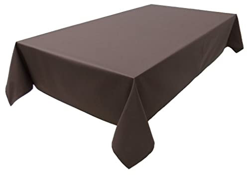 Hochwertige Tischdecke Tischwäsche aus 100% Baumwolle Kollektion Konzept, Farbe & Größe wählbar (Tischdecke - 120x200cm, Chocolat)