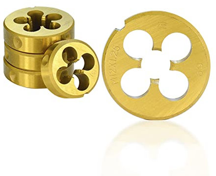 JAINGU 1pc TiN-beschichtete metrische Gewindewerkzeuge M3 M6 M8 M10 M12 M14 M16 M18 Schneideisen für Linksgewinde,M16x2